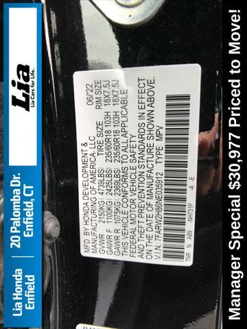 used 2022 Honda CR-V car, priced at $30,977