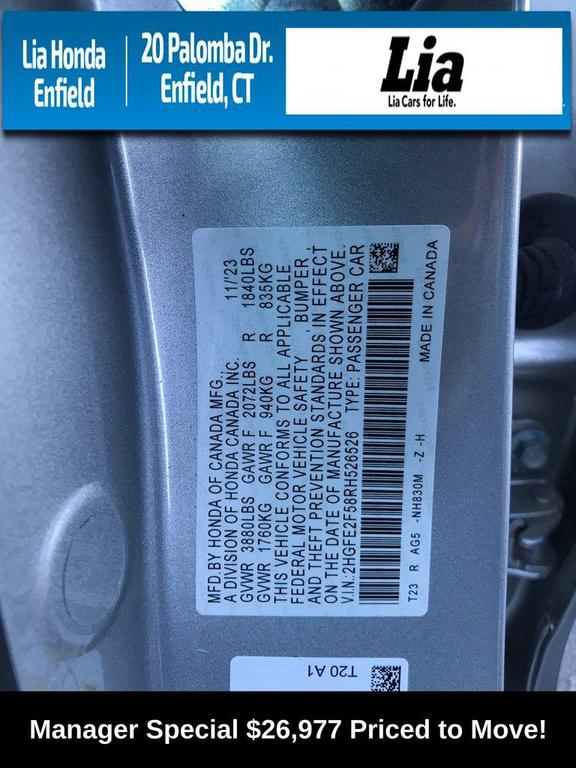 used 2024 Honda Civic car, priced at $26,977