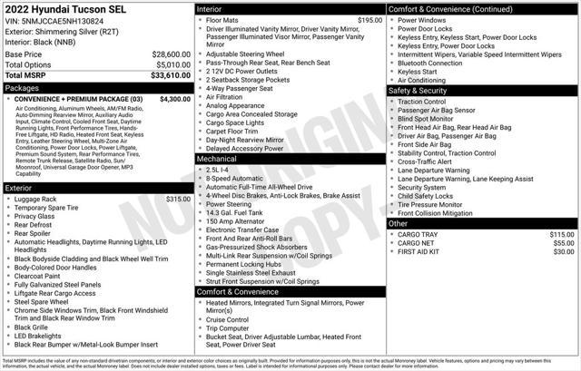 used 2022 Hyundai Tucson car, priced at $24,977