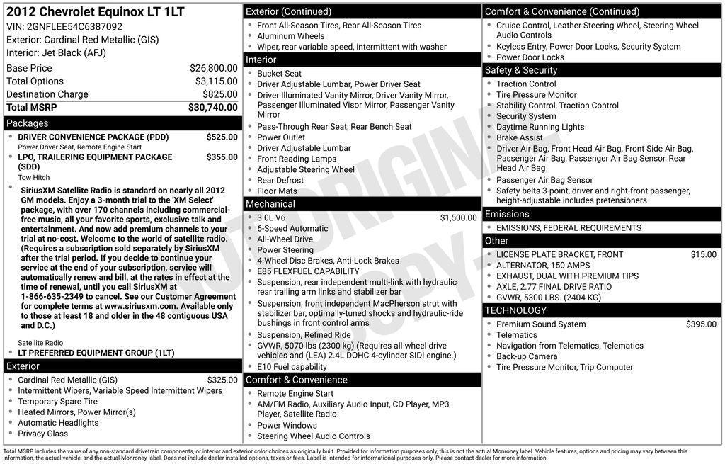 used 2012 Chevrolet Equinox car, priced at $8,399