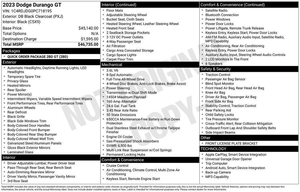 used 2023 Dodge Durango car, priced at $26,999