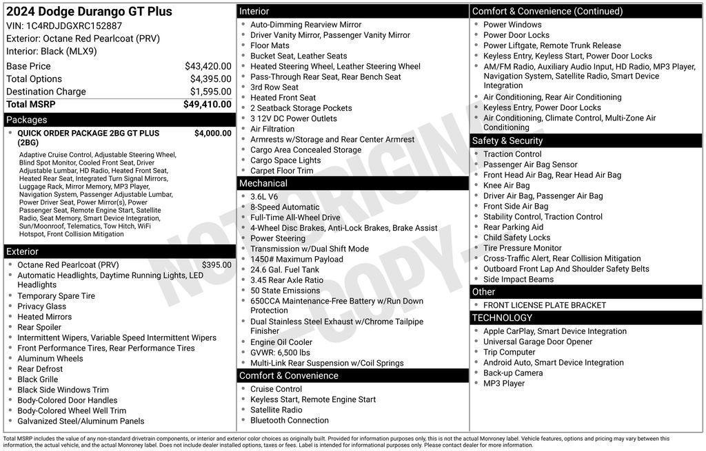 used 2024 Dodge Durango car, priced at $32,949