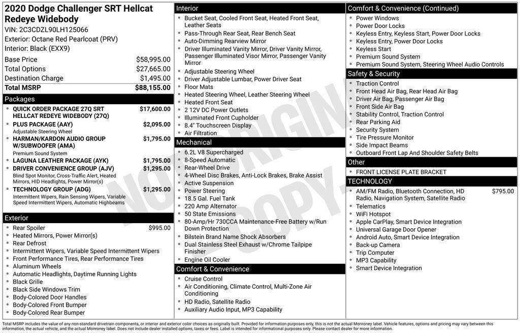 used 2020 Dodge Challenger car, priced at $76,999