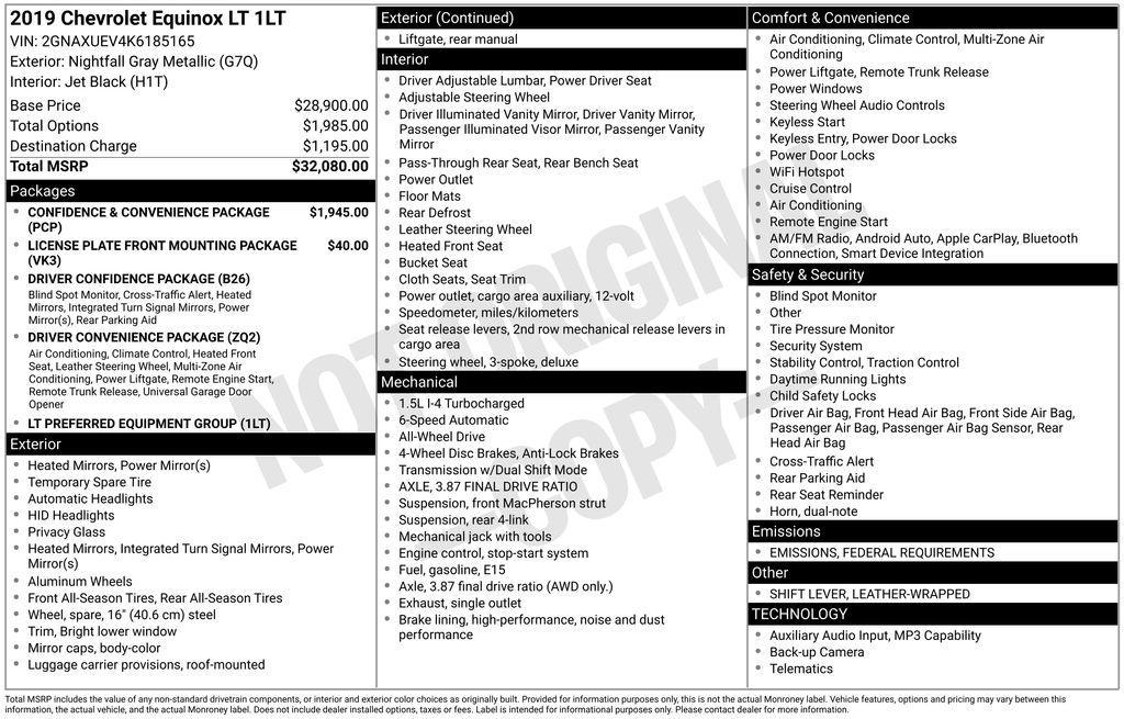 used 2019 Chevrolet Equinox car, priced at $15,999