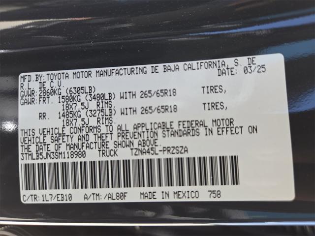 new 2025 Toyota Tacoma car, priced at $53,098