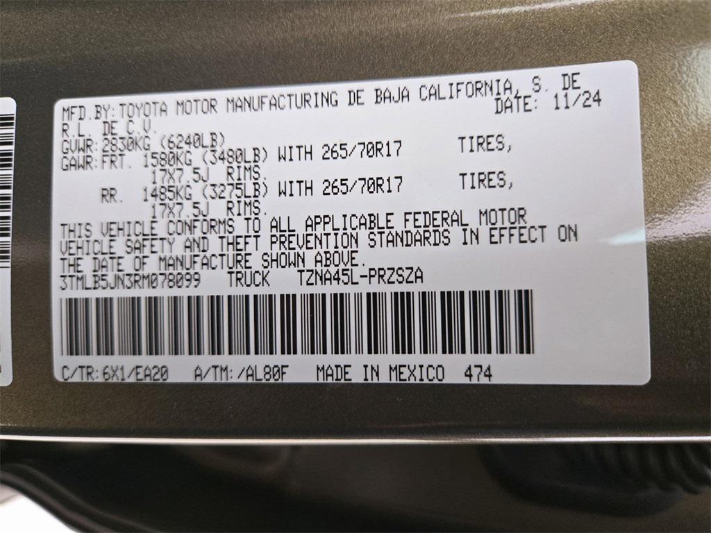 new 2024 Toyota Tacoma car, priced at $51,308