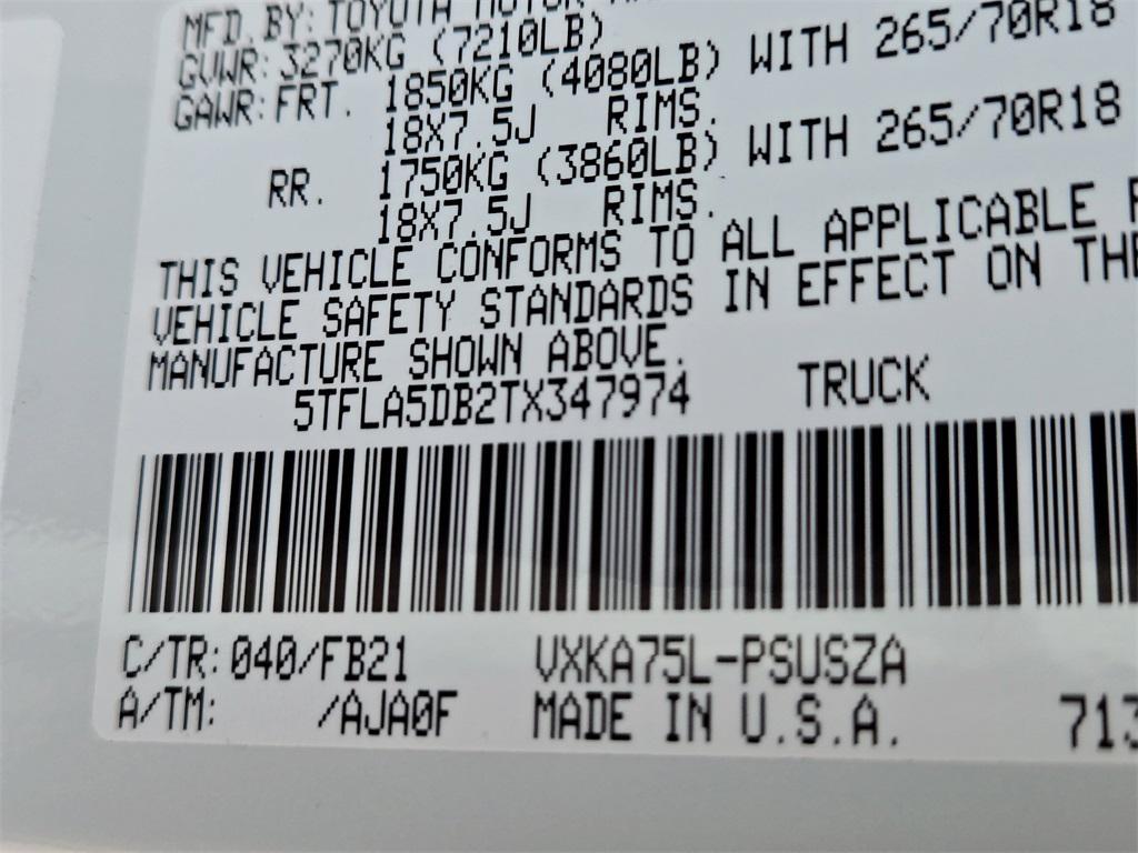 new 2026 Toyota Tundra car, priced at $58,502