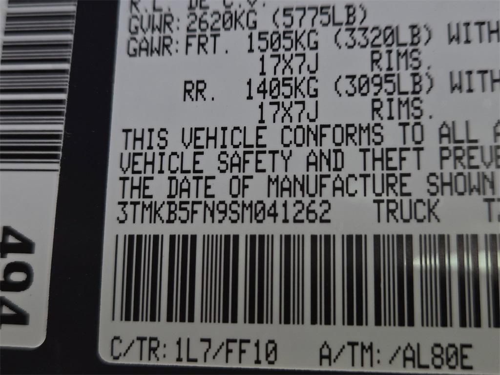 new 2025 Toyota Tacoma car, priced at $39,339