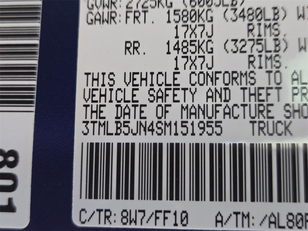 new 2025 Toyota Tacoma car, priced at $42,987