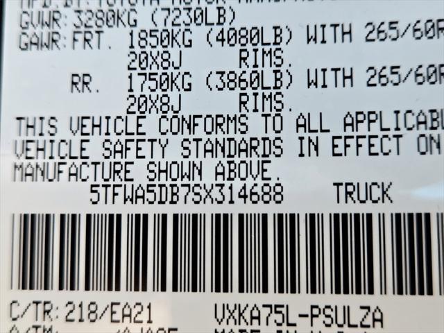 new 2025 Toyota Tundra car, priced at $68,147