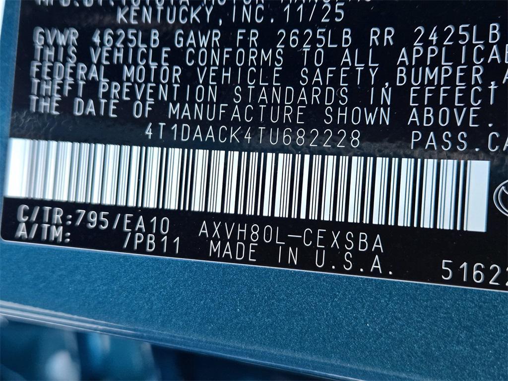 new 2026 Toyota Camry car, priced at $33,486