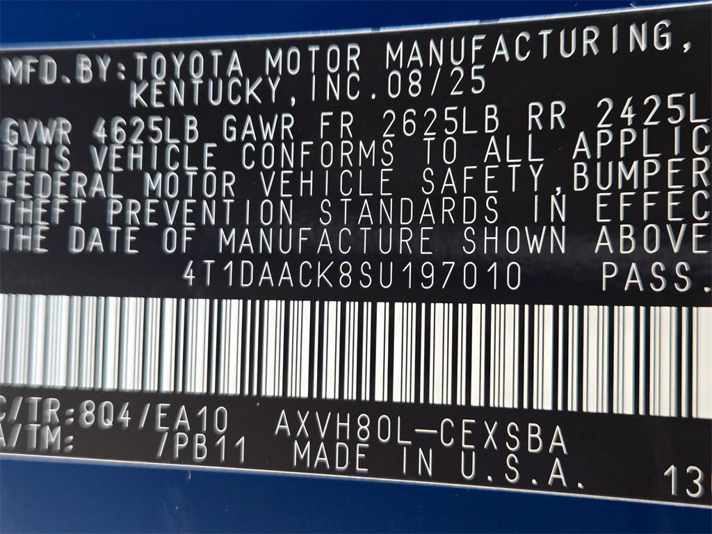 new 2025 Toyota Camry car, priced at $33,685