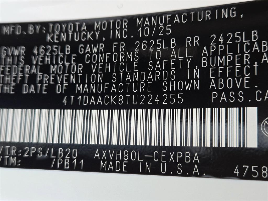 new 2026 Toyota Camry car, priced at $41,899