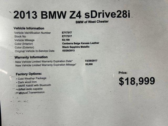 used 2013 BMW Z4 car, priced at $18,999