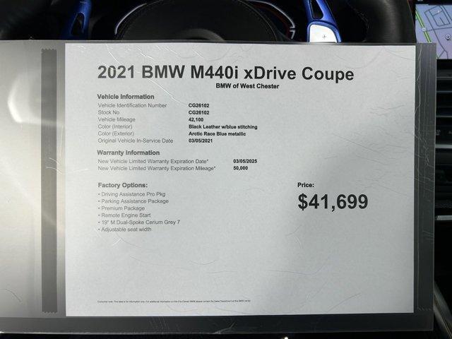 used 2021 BMW M440 car, priced at $41,699