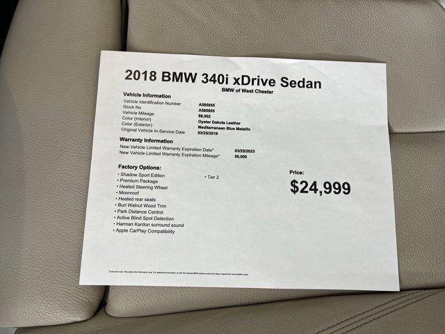 used 2018 BMW 340 car, priced at $24,999