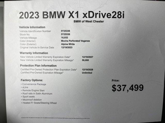 used 2023 BMW X1 car, priced at $37,499