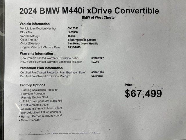 used 2024 BMW M440 car, priced at $67,499