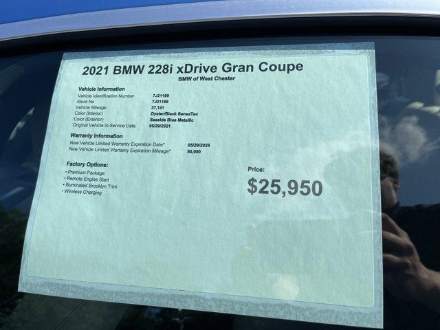 used 2021 BMW 228 Gran Coupe car, priced at $25,950
