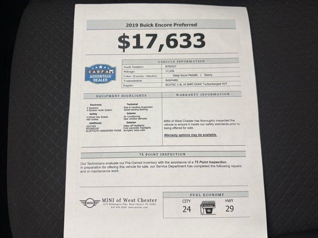 used 2019 Buick Encore car, priced at $17,633