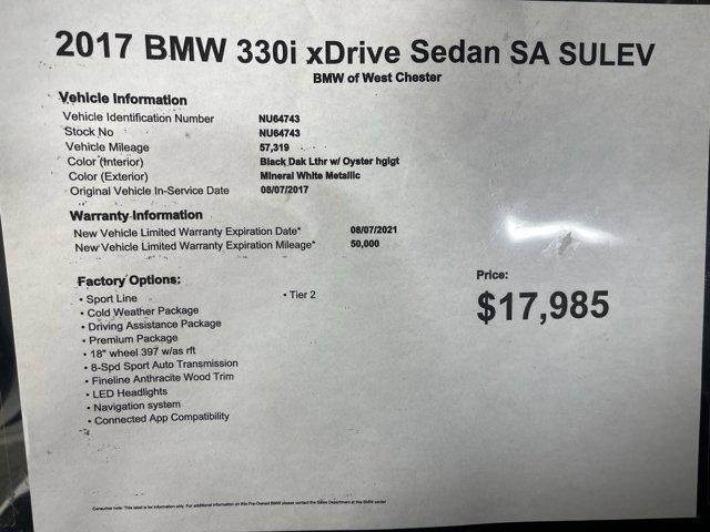 used 2017 BMW 330 car, priced at $17,985