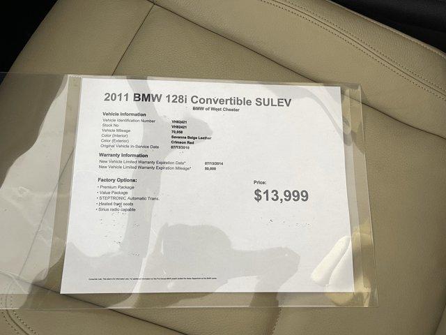 used 2011 BMW 128 car, priced at $13,999