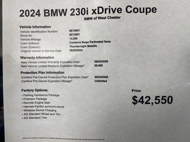 used 2024 BMW 230 car, priced at $42,550