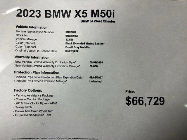 used 2023 BMW X5 car, priced at $66,729