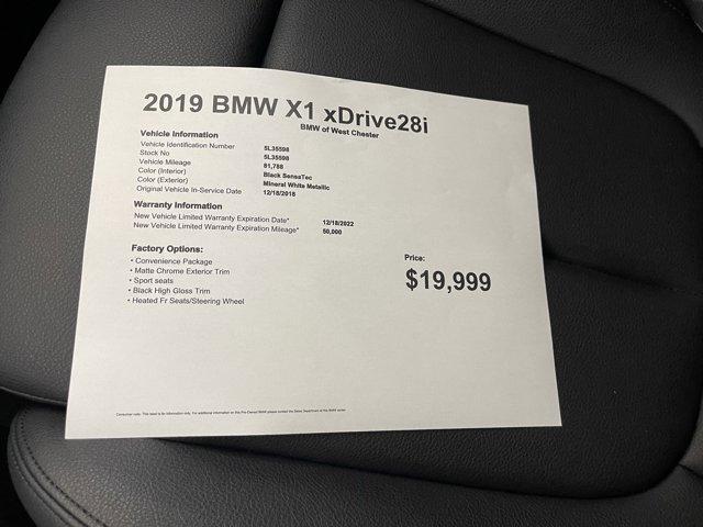 used 2019 BMW X1 car, priced at $19,999