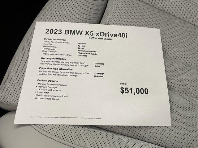 used 2023 BMW X5 car, priced at $51,000