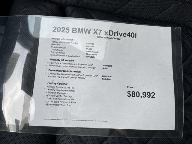 used 2025 BMW X7 car, priced at $80,992