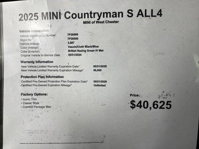 used 2025 MINI Countryman car, priced at $40,625