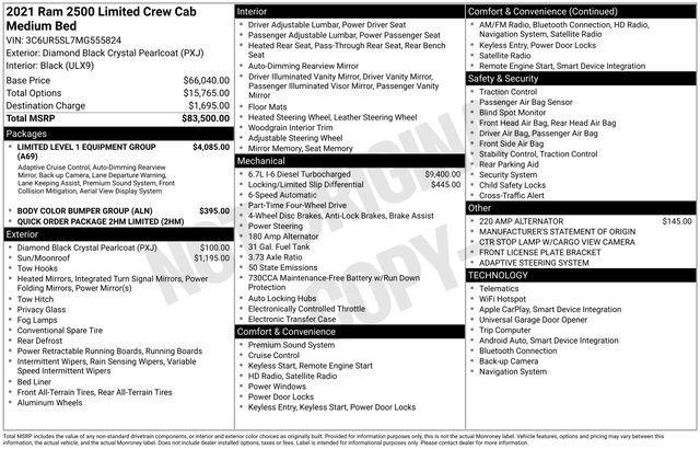 used 2021 Ram 2500 car, priced at $52,500