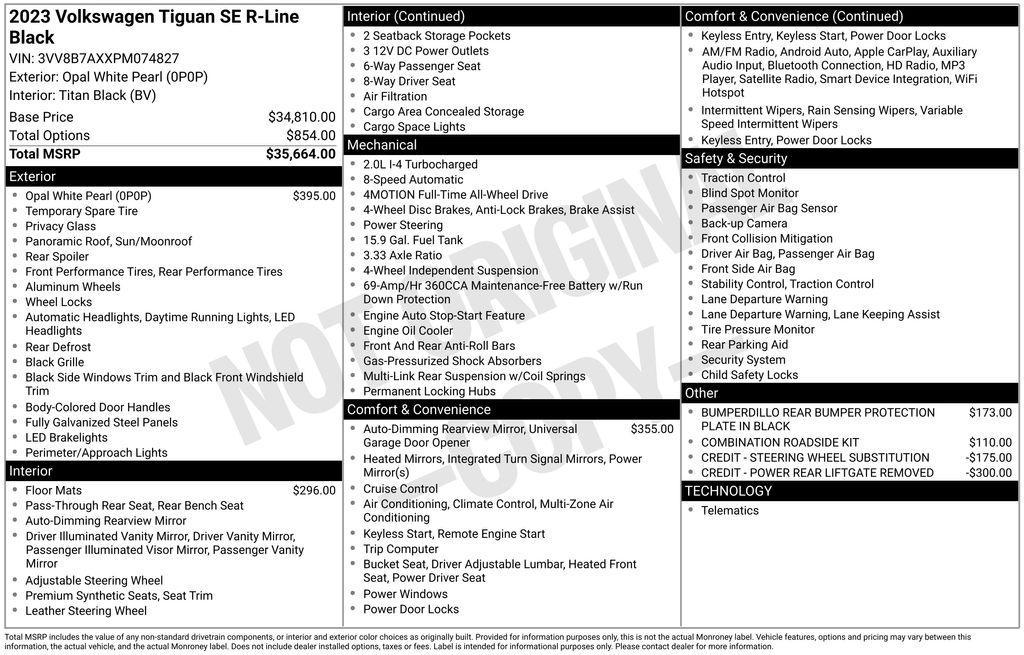 used 2023 Volkswagen Tiguan car, priced at $27,998