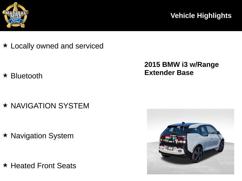 used 2015 BMW i3 car, priced at $9,000