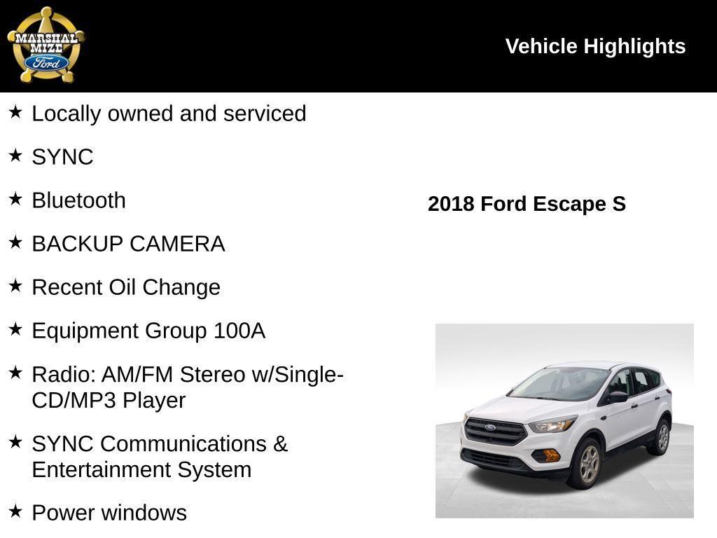 used 2018 Ford Escape car, priced at $12,724