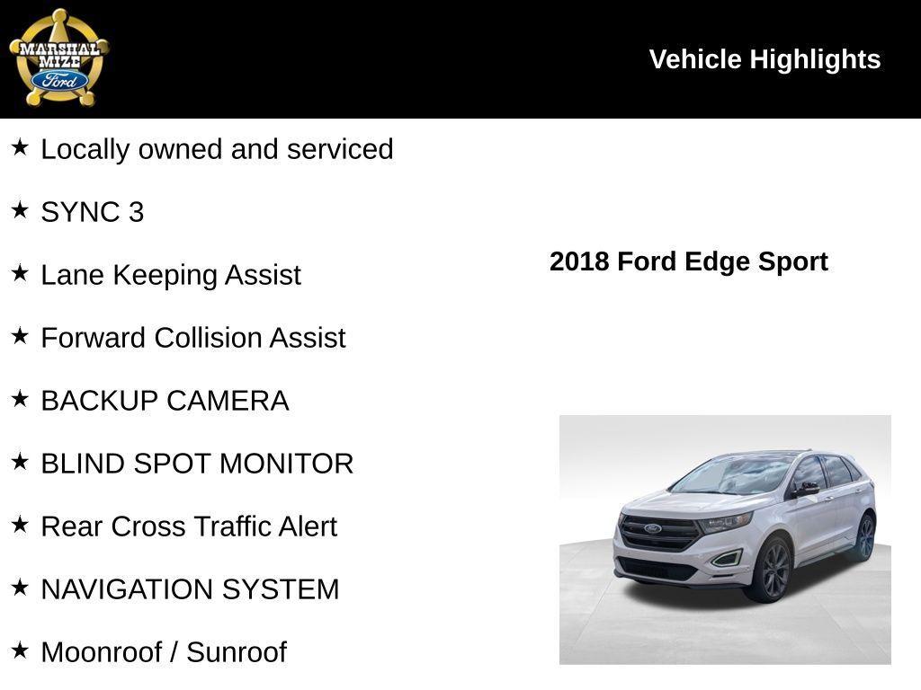 used 2018 Ford Edge car, priced at $17,588