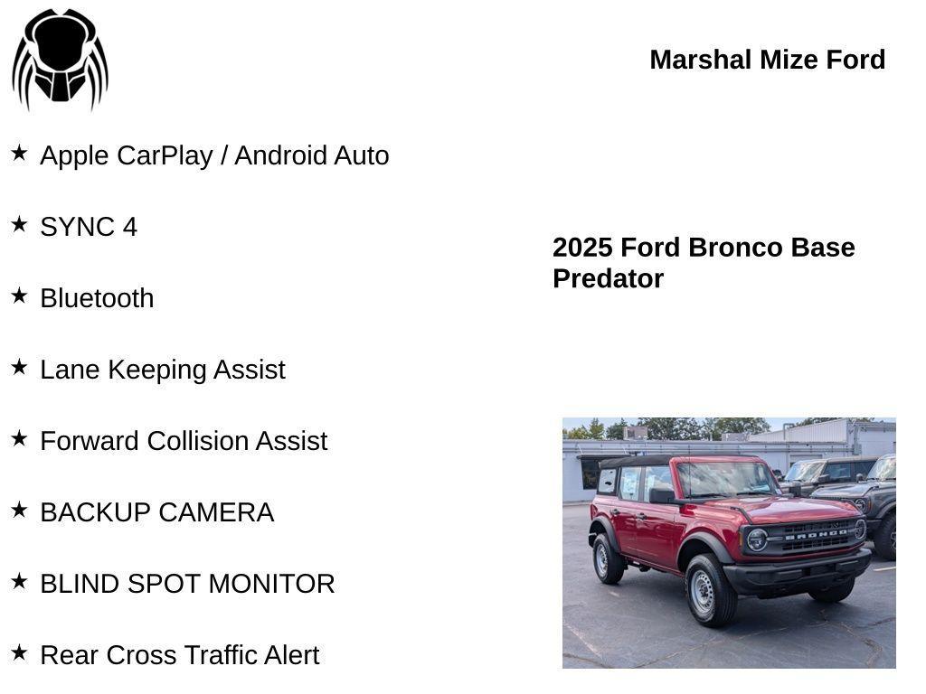 new 2025 Ford Bronco car, priced at $49,495