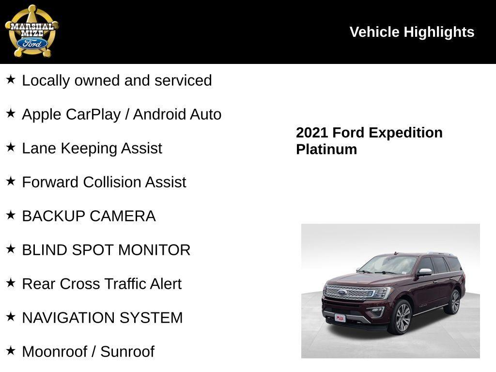 used 2021 Ford Expedition car, priced at $44,800
