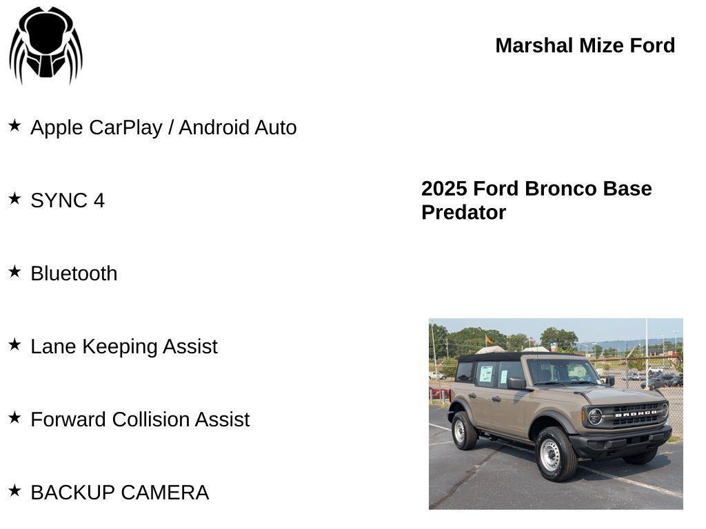 new 2025 Ford Bronco car, priced at $49,900
