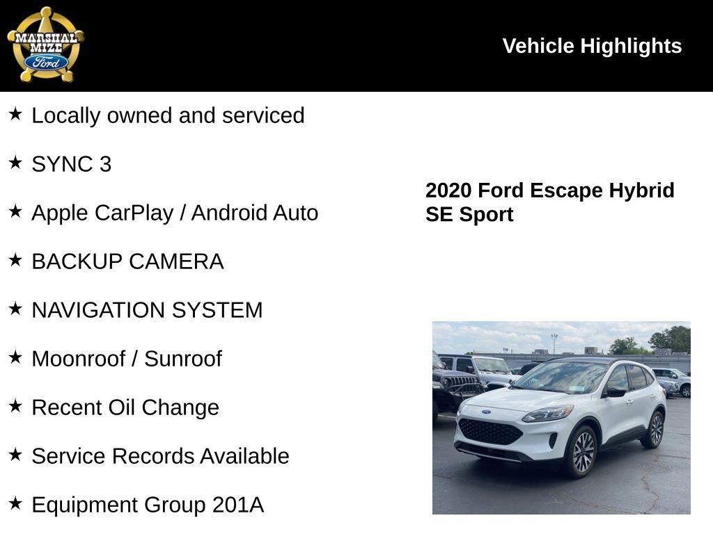 used 2020 Ford Escape car, priced at $25,000