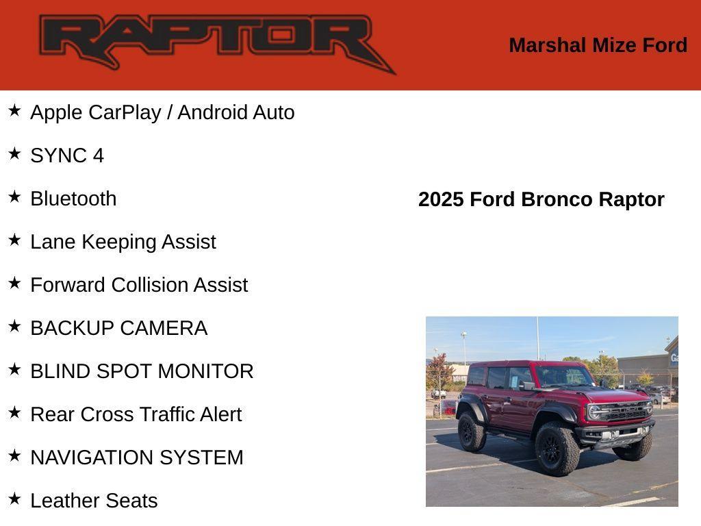 new 2025 Ford Bronco car, priced at $82,151