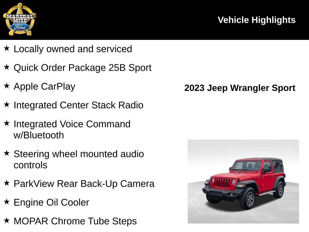 used 2023 Jeep Wrangler car, priced at $27,123