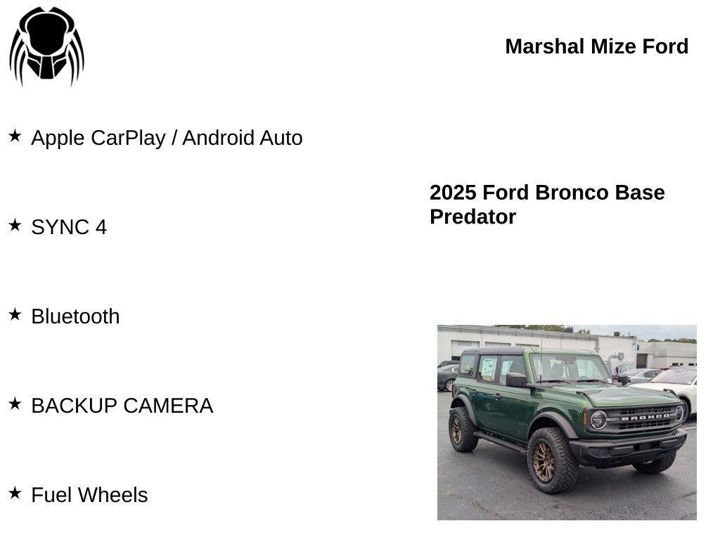 new 2025 Ford Bronco car, priced at $49,970