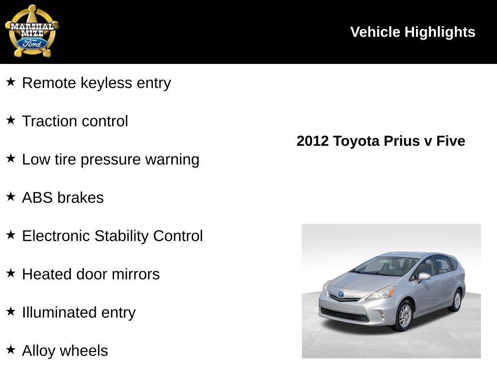 used 2012 Toyota Prius v car, priced at $7,549