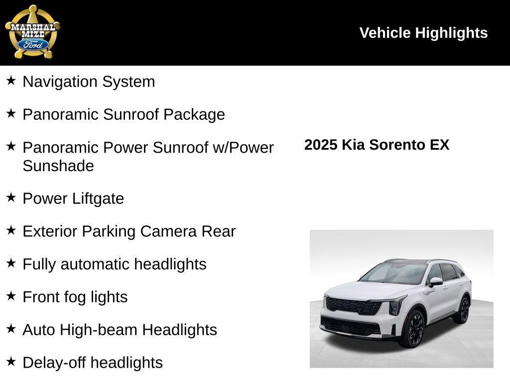 used 2025 Kia Sorento car, priced at $35,000