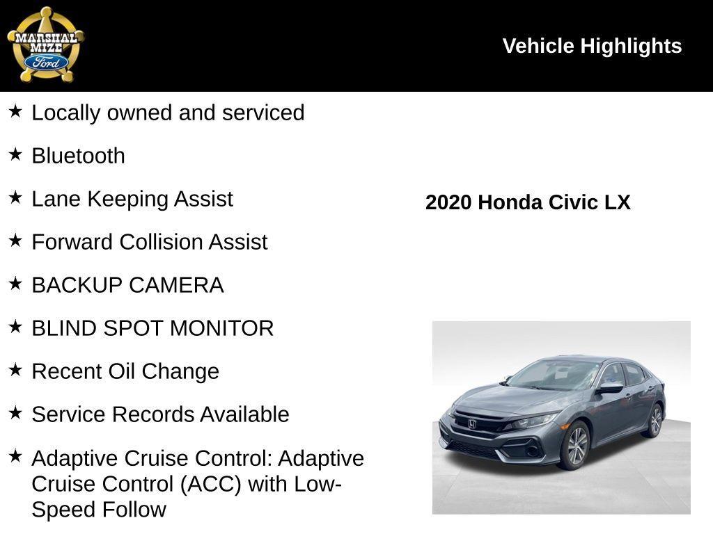 used 2020 Honda Civic car, priced at $18,950