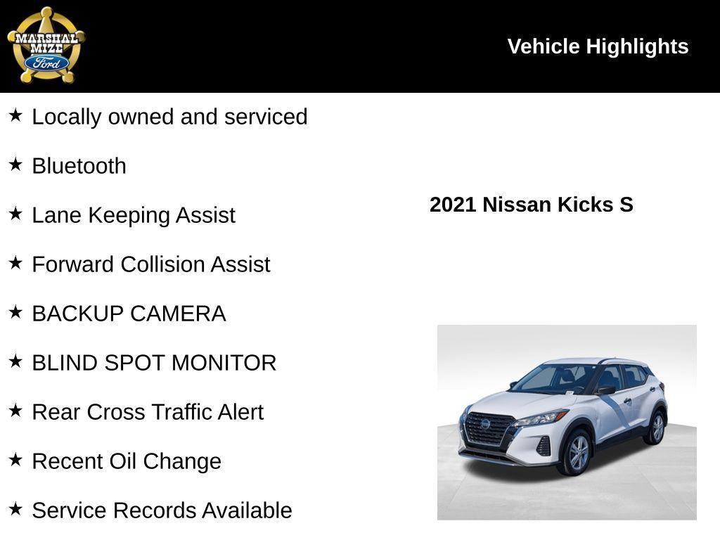 used 2021 Nissan Kicks car, priced at $15,576