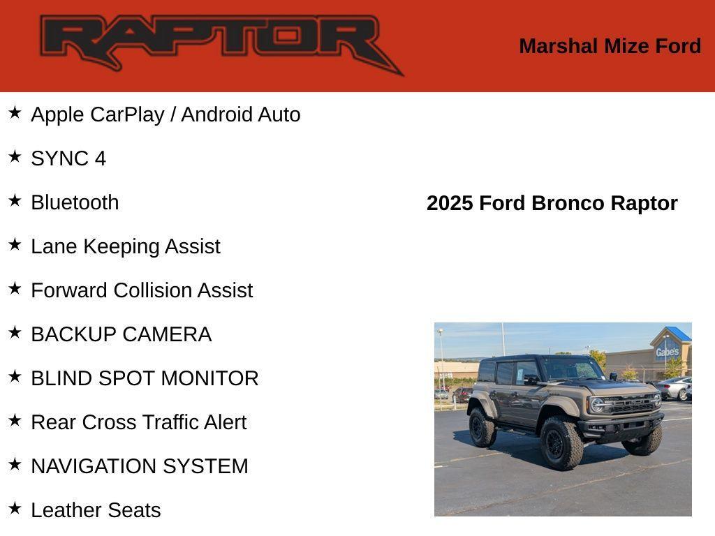 new 2025 Ford Bronco car, priced at $87,937
