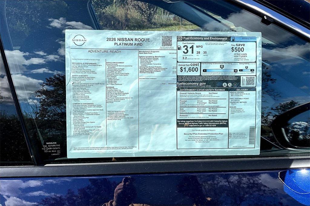 new 2026 Nissan Rogue car, priced at $37,495